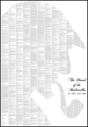 House of Fraser Spineless Classic The Hound of the Baskervilles print, 100 x 70cm