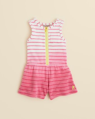 Juicy Couture Infant Girls' Ombre Stripe Romper - Sizes 3-24 months
