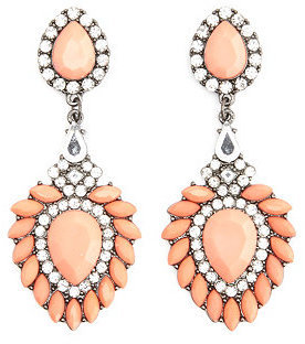 Charlotte Russe Marquise Cut Faceted Stone Drop Earrings