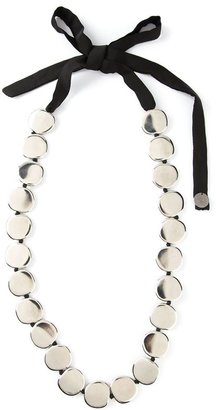 Maria Calderara mirror bead tied necklace