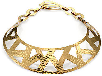 Josie Natori Hammered Metal Collar Necklace