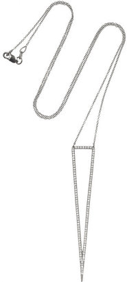 Ileana Makri Triangle oxidized 18-karat white gold diamond necklace