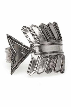 House Of Harlow Antiqued Arrow Cuff in Silver