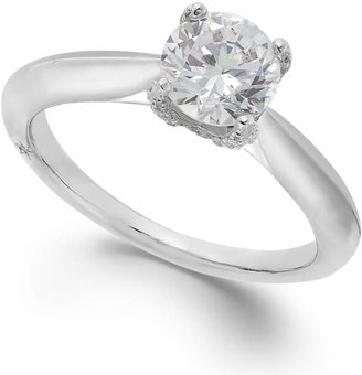 Marchesa Classic by Certified Diamond Solitaire Engagement Ring in 18k White Gold (1 ct. t.w.), Created for Macy's