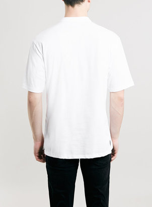 Topman 90's Oversized White Polo Shirt