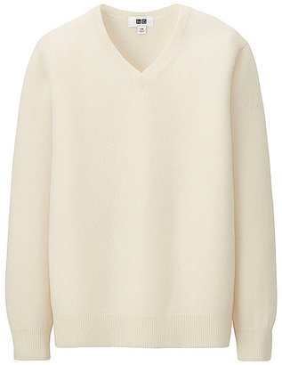 Uniqlo KIDS Cashmere V-Neck Long Sleeve Sweater