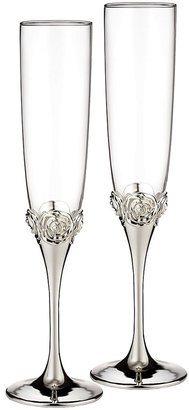 Monique Lhuillier Waterford Sunday Rose Toasting Flute, Set of 2