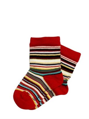 Paul Smith Junior - Three Pairs Of Striped Cotton Socks