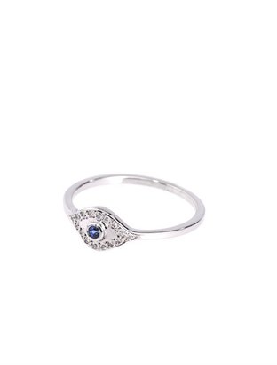 Ileana Makri Diamond, sapphire & white-gold ring