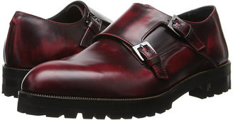Versace Brushed Calf Derby Double Monk Strap