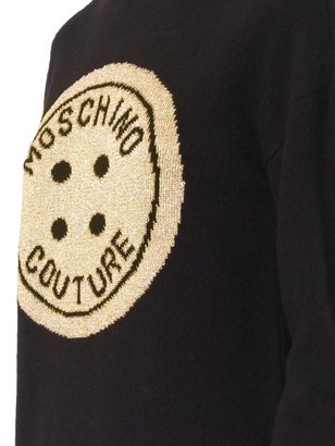 Moschino button intarsia-knit sweater
