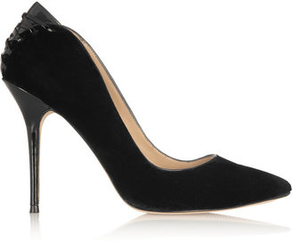 Lucy Choi London Rania patent-leather and velvet pumps
