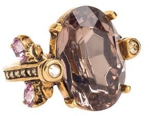 Oscar de la Renta Emerald Swarovski Crystal Ring