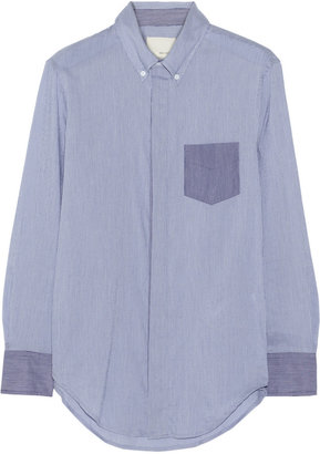 Band Of Outsiders Pinstriped cotton-blend shirt