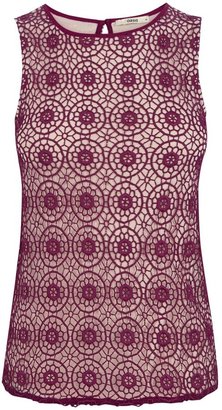 Oasis Geo spot lace shell top