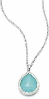 Ippolita Turquoise Doublet & Diamond Pendant Necklace