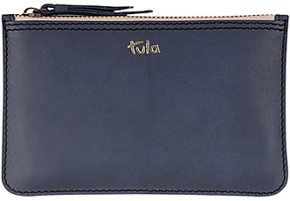 Tula Natural Calf Originals Small Leather Pouch Purse, Navy