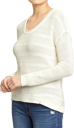 Old Navy Women's Textured Tonal-Stripe Sweaters