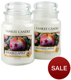 Yankee Candle 2 Large Jars Sugared Apple
