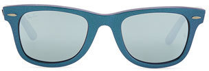 Ray-Ban Wayfarer Sunglasses with Mirrored Lenses, Iridescent Blue