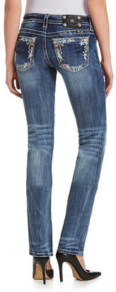 Miss Me Colorful-Pocket Straight-Leg Jeans