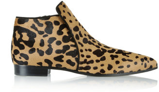 Miu Miu Leopard-print calf hair ankle boots