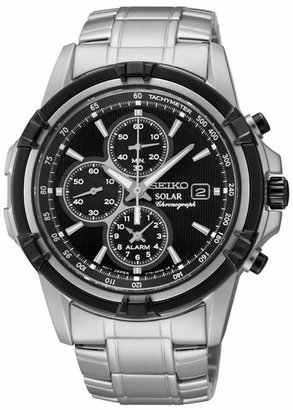 Seiko - Men's Stainless Steel Solar Chronograph Bracelet Watch Ssc147p1