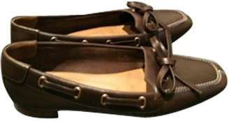 Hermes Brown Leather Flats