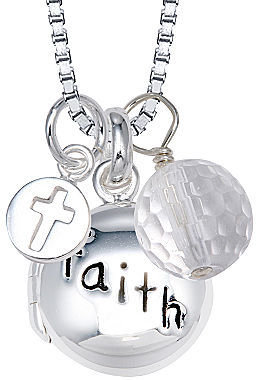 JCPenney FINE JEWELRY Faith Charm Pendant Sterling Silver Necklace