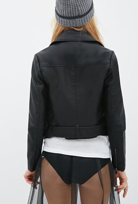 Forever 21 Belted Faux Leather Jacket