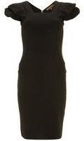 Dorothy Perkins Womens Jolie Moi Black Folded Shoulder Dress- Black