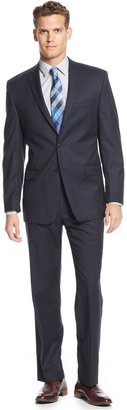 Calvin Klein Navy Striped Slim-Fit Suit