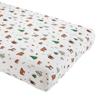 Flannel Forest Crib Sheet