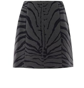 Carven Zebra-print lantern skirt