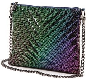 Whiting & Davis Quilted Chevron Cross Body Bag