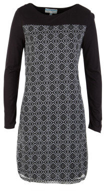 handpicked by birds Front Panel Shift Dress Geometric