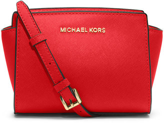 MICHAEL Michael Kors Selma Mini Saffiano Messenger Bag, Mandarin