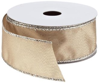 Container Store Ribbon Wired Shimmer Grosgrain Taupe