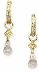 Jude Frances White Topaz, Diamond & 18K Yellow Gold Earring Charms