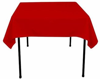 LinenTablecloth 54-Inch Square Polyester Tablecloth Red