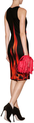 Roberto Cavalli Hersey Fire Print Dress Gr. 40