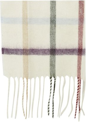 Barbour Bolt tattersall cashmere mix scarf