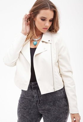 Forever 21 FOREVER 21+ Faux Leather Moto Jacket