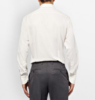 Canali Ivory Slim-Fit Cotton Shirt