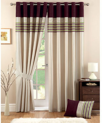Carlton Curtina Aubergine Lined Curtains - 66 x 90in