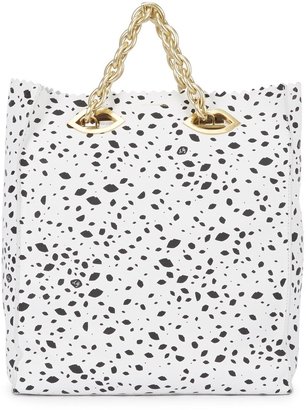 Lulu Guinness Candy lip print leather tote