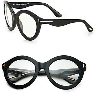 Tom Ford Eyewear Chiara 55MM Round Optical Glasses