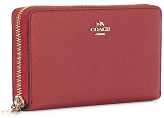 Coach Red grained leather wallet