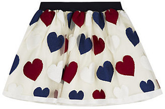 MonnaLisa Embroidered Hearts Tulle Skirt