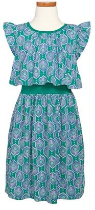 Tea Collection 'Peacock' Print Dress (Toddler Girls)